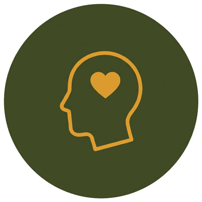 Mental wellness and life coaching icon representing emotional wellbeing and personal growth